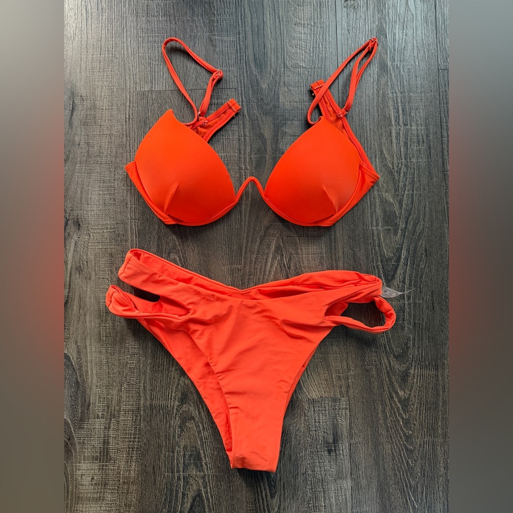 Vibrant Orange Bikini Set